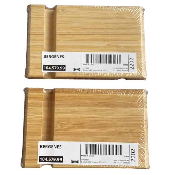 Cell Phones & Accessories 2x Nib Ikea Bergenes Bamboo Holder For